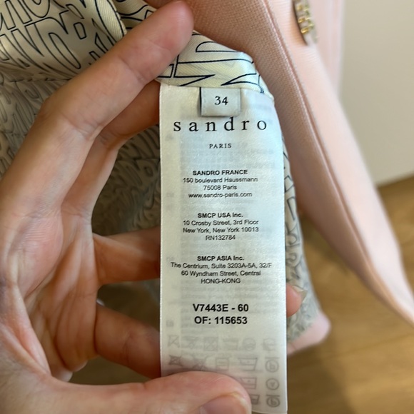 SANDRO - Size S - Pink Blazer - Picture 6 of 6
